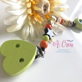 HEART CLIP 'lemon, orange, brown'