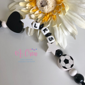 pacifier clip with name 'LKS'